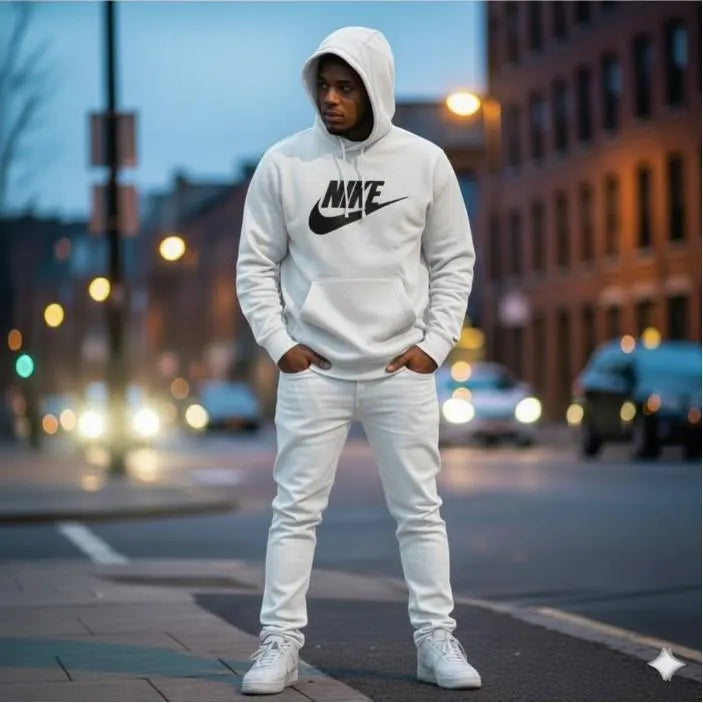 1 Pc Men's Fleece Printed Hoodie