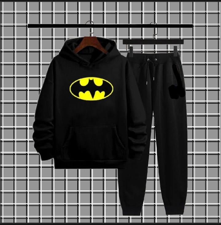 Men Fleece Hoodie Track Suit - 2 Pcs