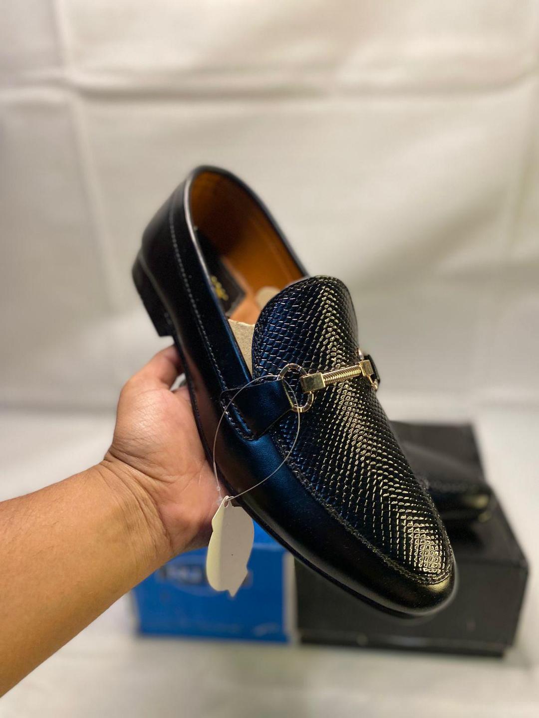 Men Synthesis Leather Fancy Loafers NU-Black-Croco
