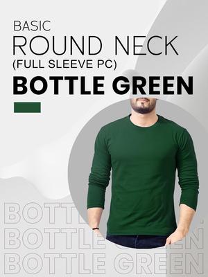 Men's Cotton Plain Round Neck T-Shirt - 1 Pc