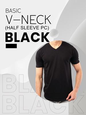 Men's Cotton Plain Round Neck T-Shirt - 1 Pc