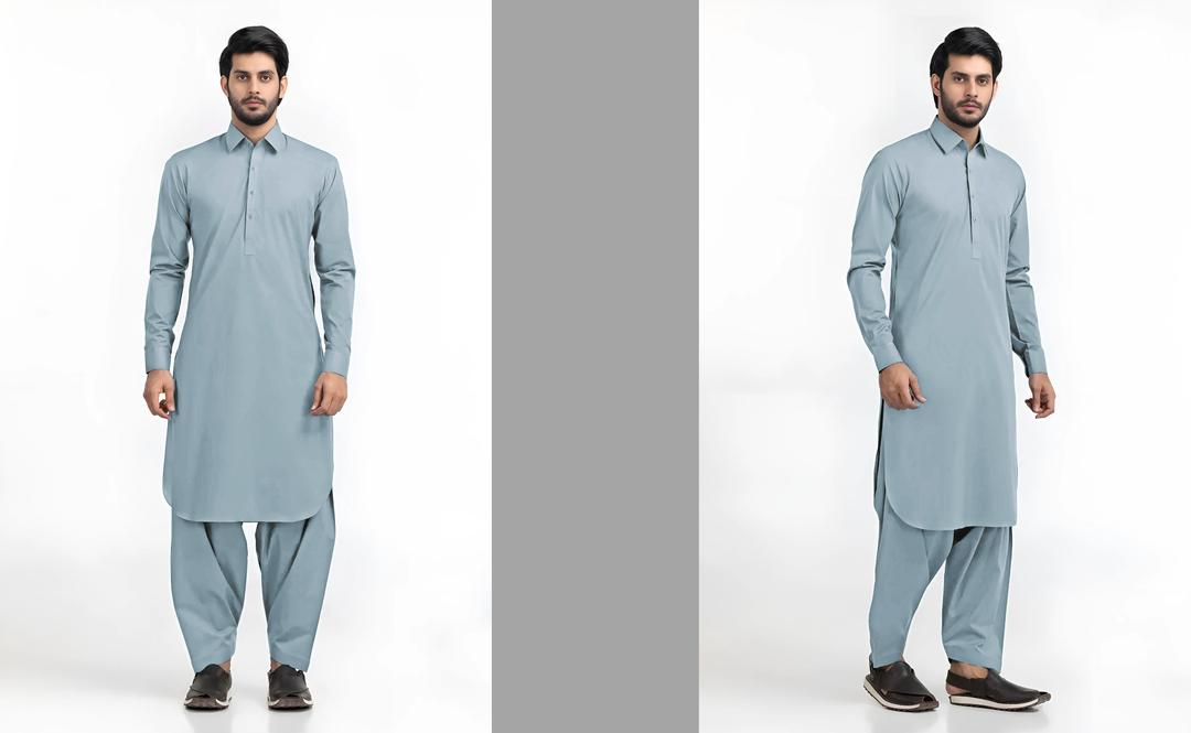 Men Unstitched Soft Cotton Plain Suit