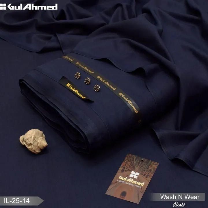 Men Unstitched Wash & Wear Plain Suit