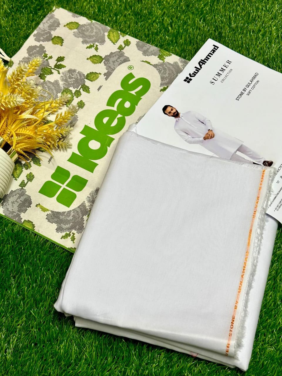 Men Unstitched Soft Cotton Plain Suit