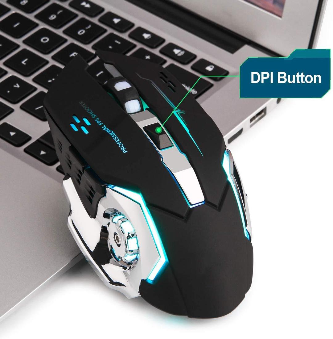 T2 Slient Wireless Gaming Mouse Rechargeable USB-C Port