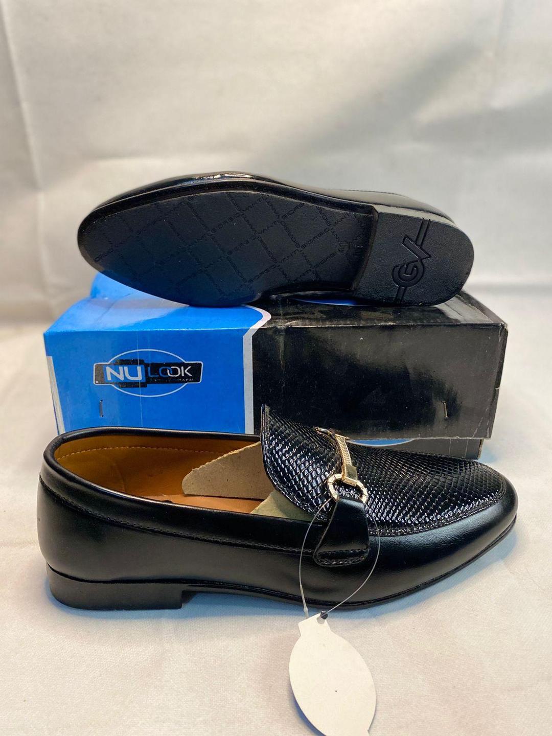 Men Synthesis Leather Fancy Loafers NU-Black-Croco